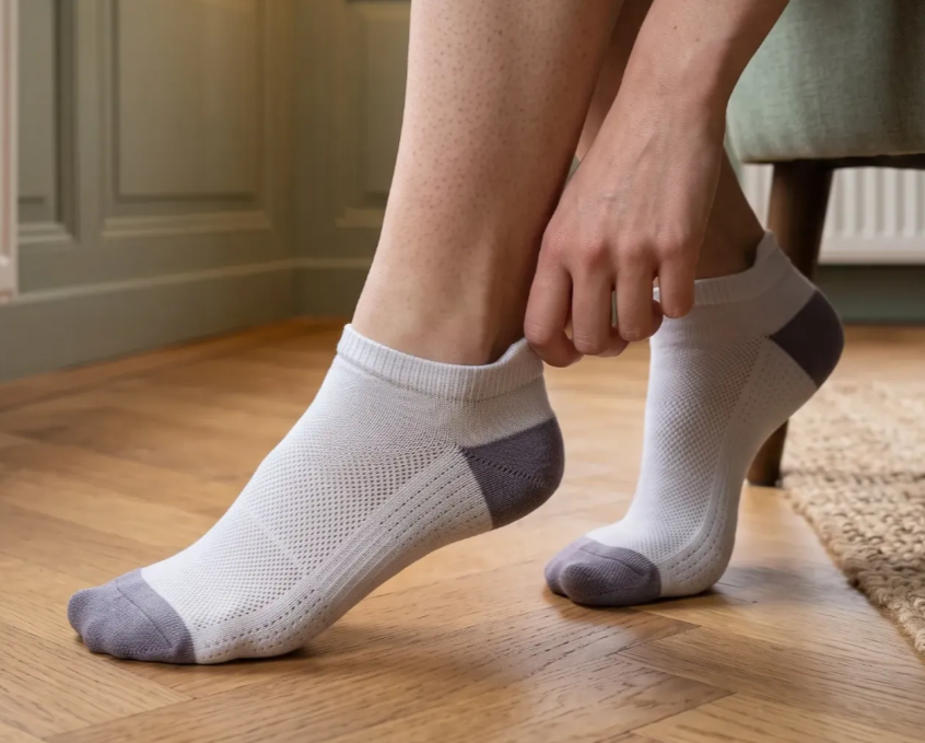Fibershirts Sokken - Wit - Kort - Anti-Slip, Geurwerend