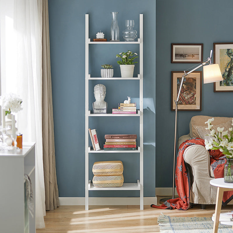 SoBuy FRG17-W Boekenkast - 5 Planken - 189 x 56 x 32,5 cm - Wit