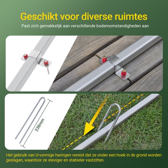 SoBuy KLS11-L-GR Tuinhuis, Waterdichte Buitenkast, Motorstalling met Haken, Fietsgarage en Gereedschapberging, Fietsenstalling, Opslagruimte, Groen, 159x219x165 cm