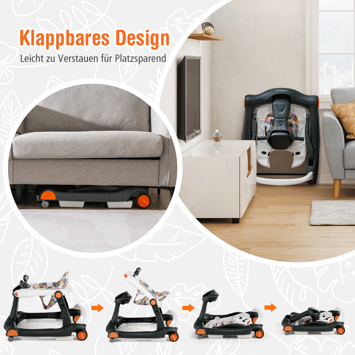 Coast Baby Loopfiets met Muziek - Zwart - 6-18 Maanden