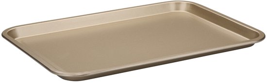 alpina Bakplaat 35x24 cm - Antiaanbaklaag voor Eenvoudig Losmaken van Gebak - Ideaal voor Koekjes, Gebak en Ovenschotels - Makkelijk te Reinigen - Rechthoekige Vorm - Kleur Goud