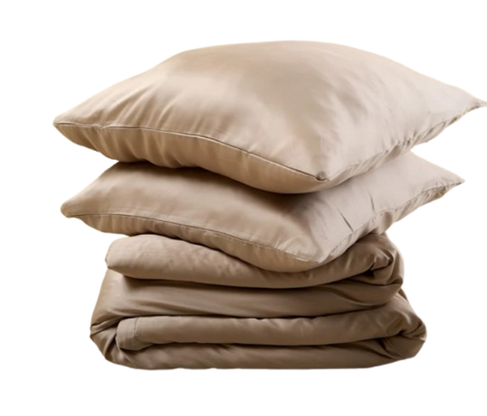 Sjumo Tencel™ Sateen Dekbedovertrek – Ultrazacht & Ademend – 140x220 cm – Honey Glow – Inclusief Kussensloop