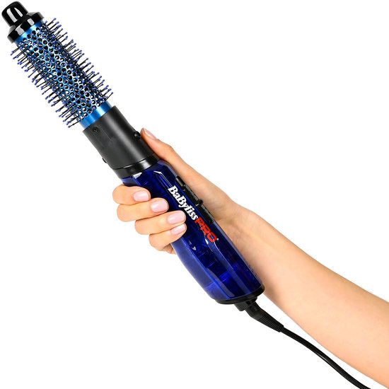 BaBylissPRO Föhnborstel - 34 mm - AirStyler - 700W - 2 Snelheden - Krulborstel - Blauw