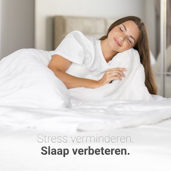 CozySense® Verzwaringsdeken 9 kg - Weighted Blanket - Zwaartedeken met GLASS-Flow® Drukverdeling - Inclusief Wasbare Hoes - 140x200 cm - Wit
