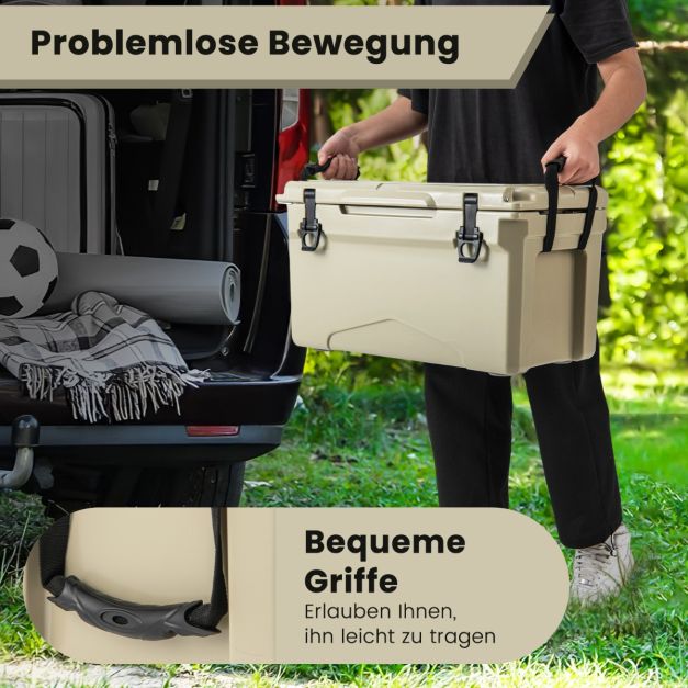 Coast Rotatiegegoten Koelbox 28 L – 60 x 33 x 35 cm – Khaki