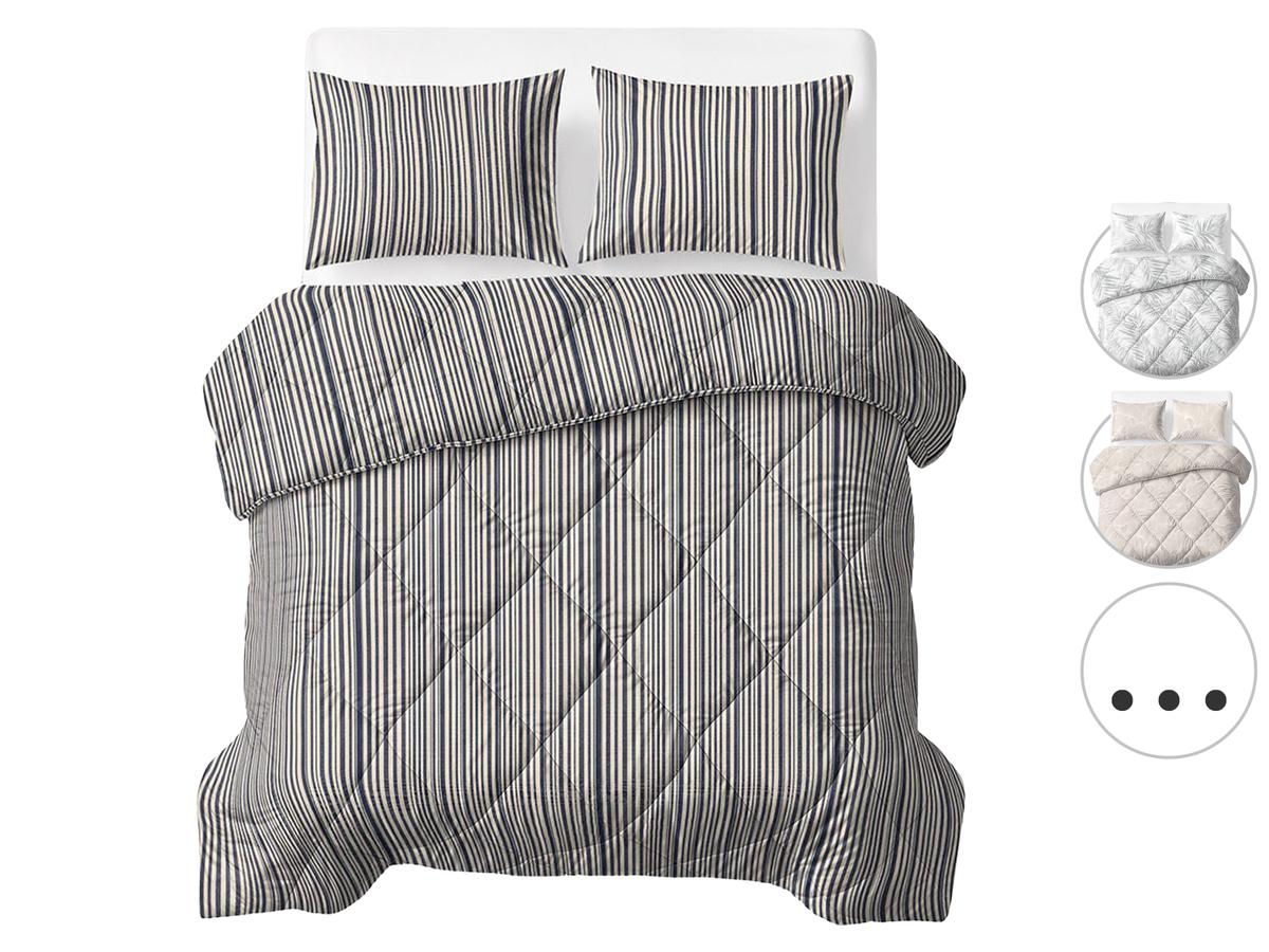Sleeptime Lazy Wasbaar Dekbed - Katoen - maat 200 x 200 cm - Misty Beige/Grijs
