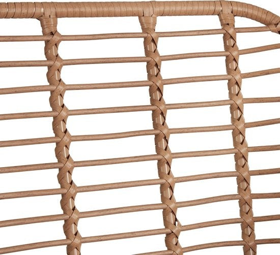 tectake® - outdoor wicker zitgroep, meubel voor 2 personen, 3-delig. Bistroset, balkonmeubel, tuinmeubelset met 2x stoelen + tafel, kleine lounge weerbestendig voor tuin, balkon of terras - natuurkleur - poly-rattan