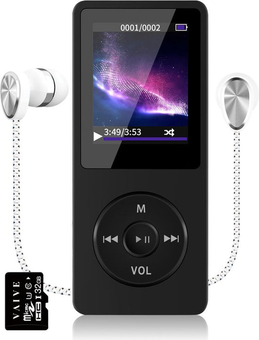 VAIVE HiFi MP3 / MP4 Speler Bluetooth - Voicerecorder - Dicatafoon - FM-radio