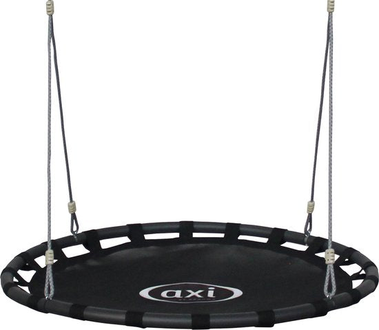AXI Metalen Nestschommel in Antraciet/Créme - Vrijstaande Schommelset met frame en Nest Schommel Ø120cm - Schommelset voor kinderen