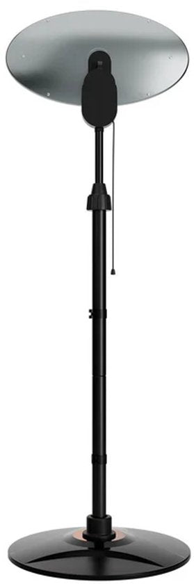 Juskys – Infraroodstraler – 2000 W – Voorzien Van Telescoopstatief En 3 Verwarmingsniveaus – Voor Terras En Tuin – Zwart Staal