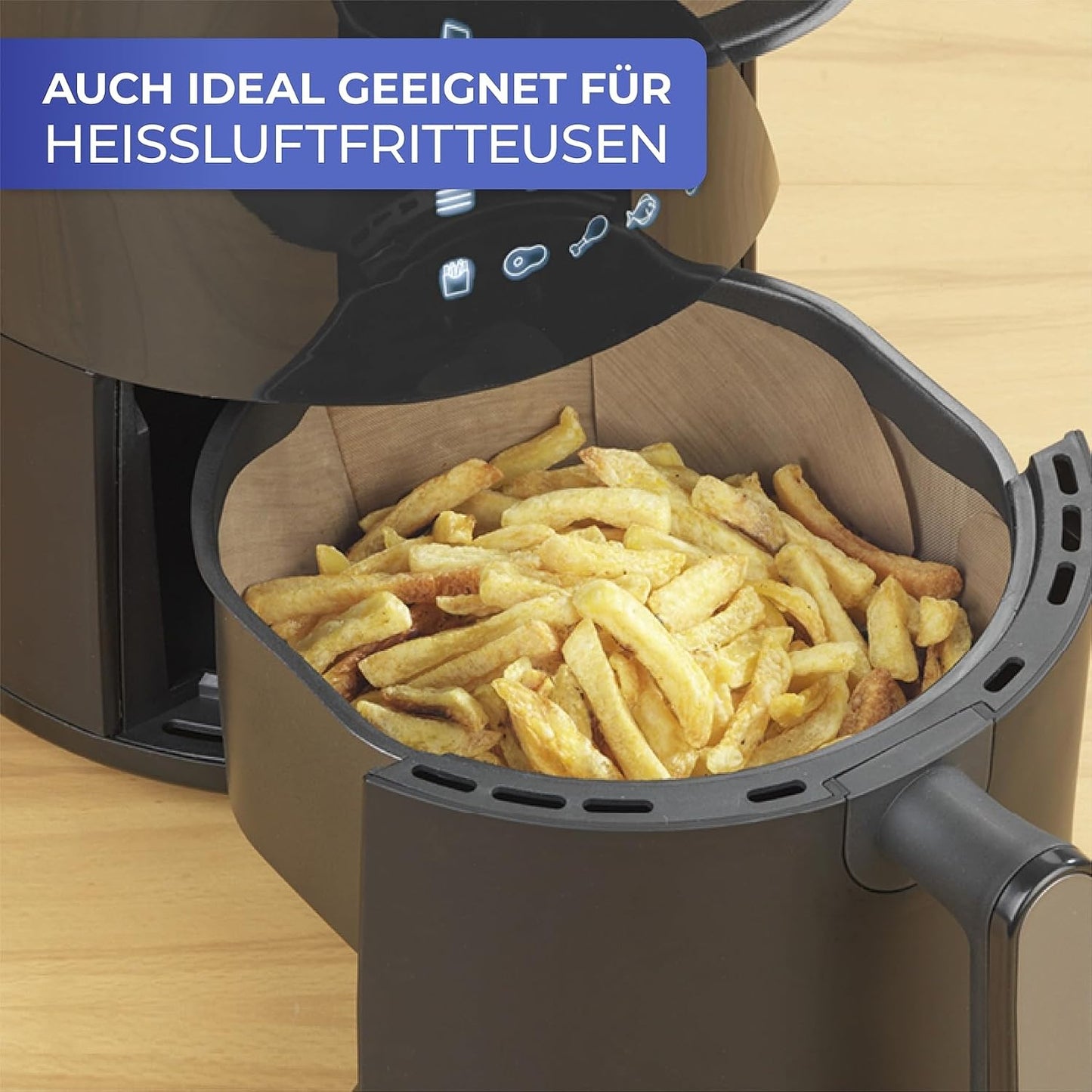 WENKO Herbruikbare Antiaanbak Bakfolie - 40 x 35 cm - Tot Ø26 cm - Hittebestendig tot 260°C