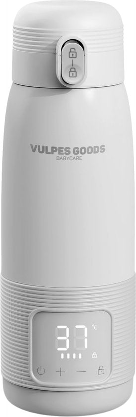 Vulpes Goods® BabyCare - Thermosfles Flessenwarmer - 500ML - Roestvrijstaal - 6400 mAh - 500ML - Oplaadbaar - Draadloos & Draagbaar - PRO V2