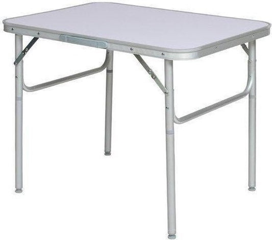 tectake® - Campingtafel opvouwbaar - Draagbare kampeertafel - Vouwtafel buiten - Inklapbare tafel - Weerbestendig - 75x55x68cm - Grijs