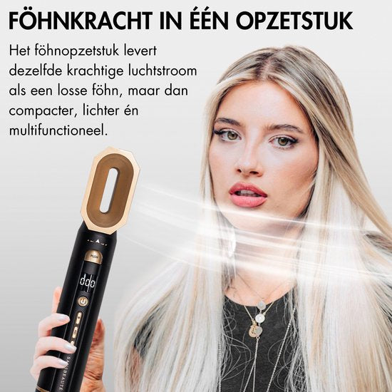 Sansbeauté® 8-in-1 Airstyler met Diffuser en Opbergdoos - Multistyler - Föhnborstel Kort Haar - Haarkruller - Haarstyler - Haardroger - Warmteborstel - Krulborstel - Krultang - Haarstijler - Stijlborstel - 5 in 1 Hairstyler