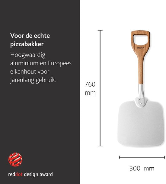 Boska Pizzaschep Barbecue - Kort handvat - Stabiel - Aluminium - Eikenhout - BBQ Accessoires