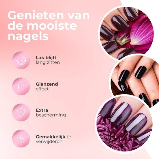 Moods Gellac Starterspakket - Primer - Base Coat - Top Coat - Gellak - LED Lamp Nagellak - 7.3 ML