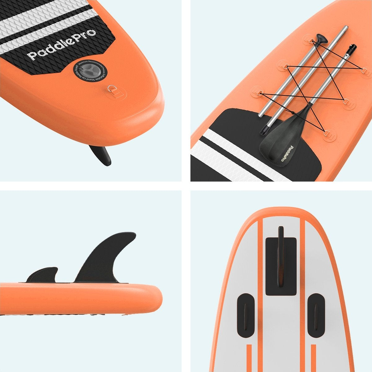 LifeGoods - SUP Board & Opblaasbaar Paddle Board - 320x81 cm - Oranje PVC - Stabiel & All-round - Inclusief Complete Set - Maximaal Draaggewicht 135 kg