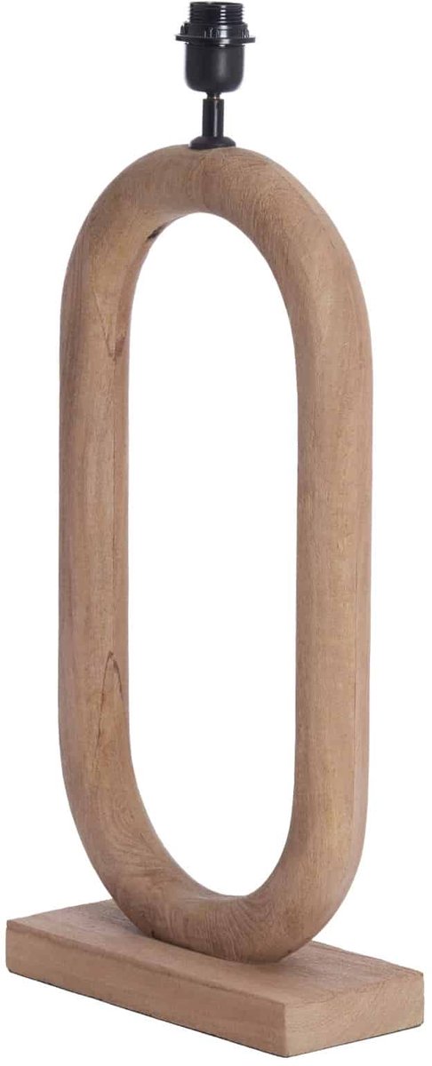 Light & Living tafellamp Paceco bruin – 30x12x59 cm – houten lampvoet – woonkamer | slaapkamer