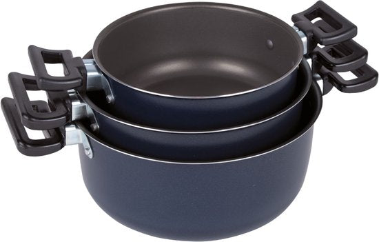 Bo-Camp - Pannenset - Rondo - 3-Delig - Carbonstaal