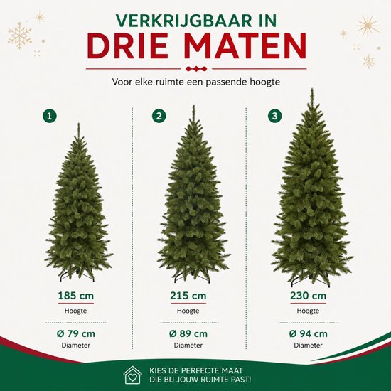 Triumph Tree Bristlecone Fir Pilar - Smalle Kerstboom voor Kleine Ruimtes - Kerstversiering met Volle Uitstraling - Kunstboom met 752 Dennentakken - H230 x Ø94 cm - Groen