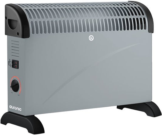 Auronic Elektrische Convectorkachel - 750/1250/2000 Watt - Verstelbare Thermostaat - Verwarming - Grijs