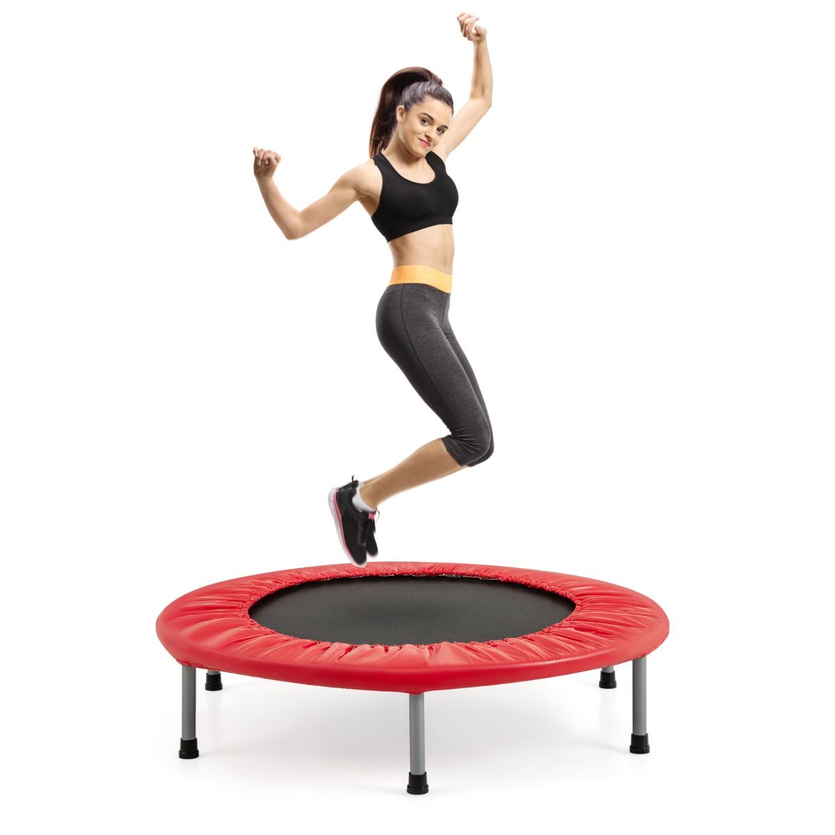 Coast Mini Trampoline - Opvouwbaar - Kindertrampoline tot 150 kg - rood Ø 97 cm