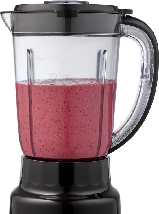 Tomado TTB1501B - Blender - 1,5 liter - 2 snelheden - 500W - Pulsestand - Deksel beveiliging - Zwart