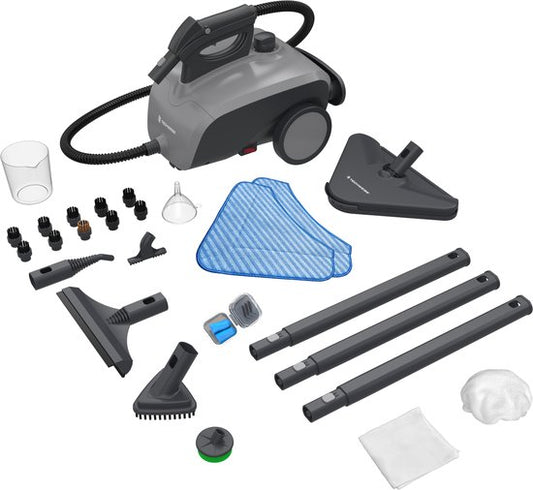 Techweise TS1 - Stoomreiniger - Reinigingsmachine - 3,6 bar 1500W - 26 accessoires - Vloer, badkamer, auto en meer - 40 min stomen