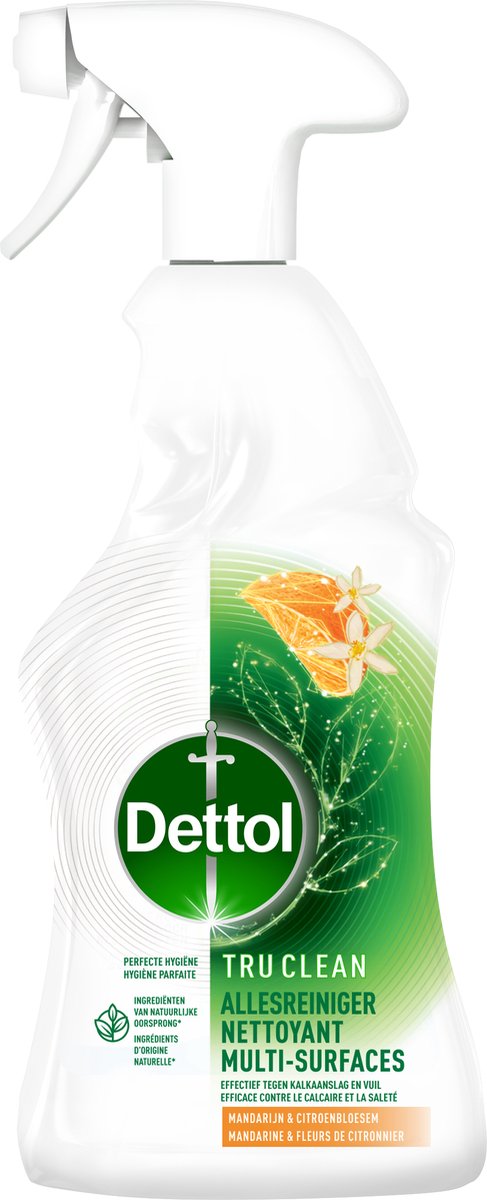 Set van 6x Dettol Allesreiniger Spray - Tru Clean - Mandarijn & Citroenbloesem - 500 ml