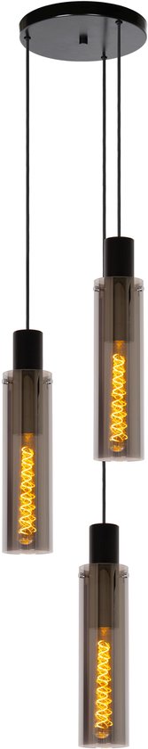 Lucide ORLANDO - Hanglamp - Ø 32 cm - 3xE27 - Fumé