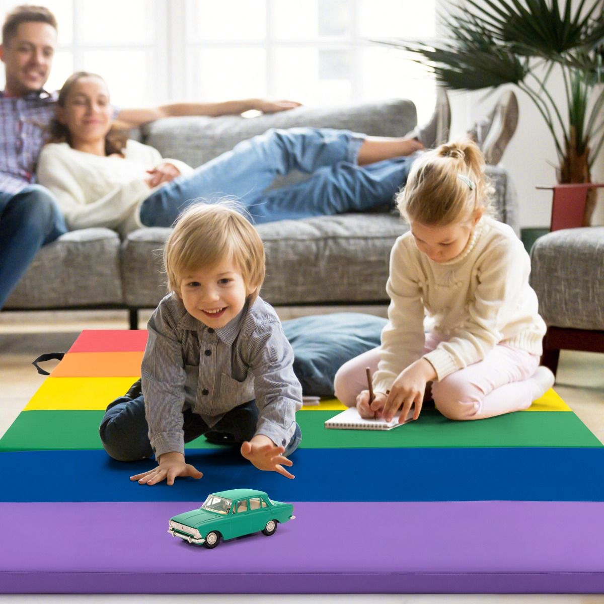 Coast Opvouwbare Turnmat - 3-voudig inklapbaar - 180 cm turnmat - multicolor