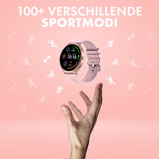 Denver Smartwatch - Android iOS - Volledige Belfunctie - Amoled Display - Sporthorloge - Hartslagmeter - Saturatiemeter - Slaapmonitor - SWC387