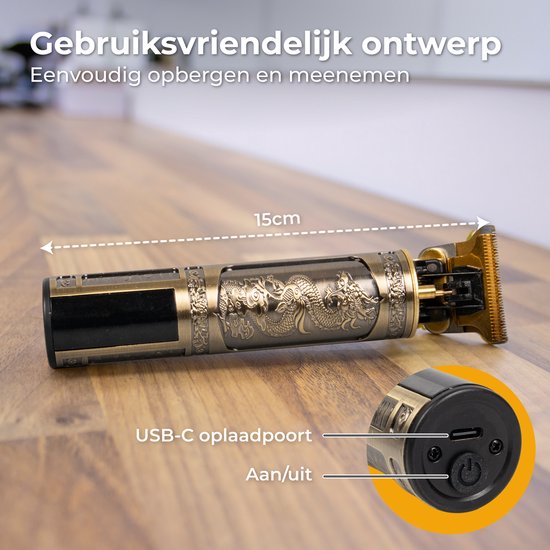Nuvance - Tondeuse Mannen - LED Display - Incl Opzetstukken - Baardtrimmer en Trimmer Mannen - Usb C Oplaadbaar - Clipper