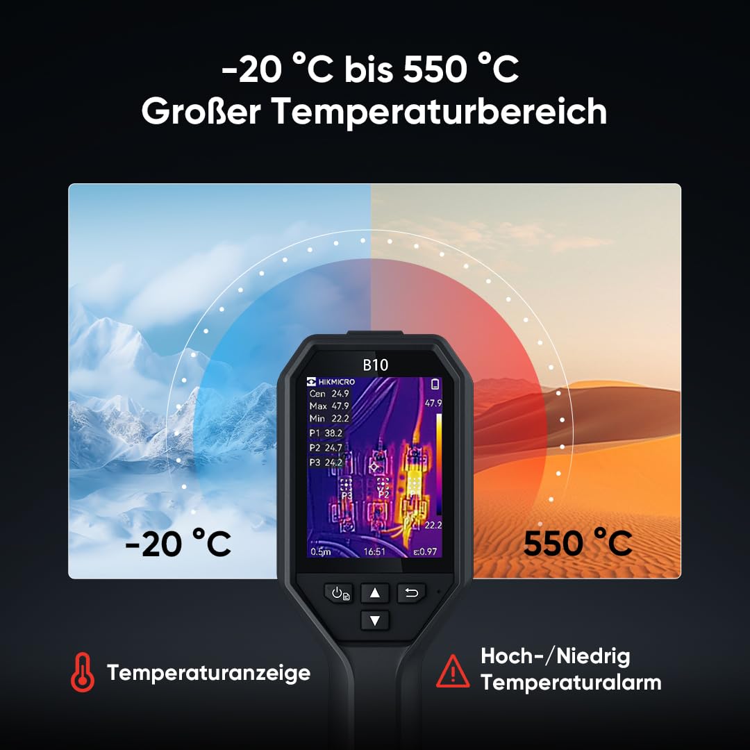 HIKMICRO Warmtebeeldcamera B10 - 256x192 IR-resolutie