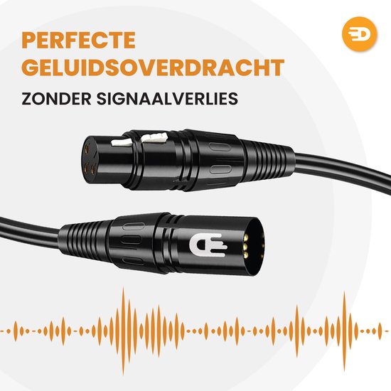 Drivv. Premium XLR Kabel - Microfoon kabel - Mannelijk naar Vrouwelijk 3 pin - 1 Meter