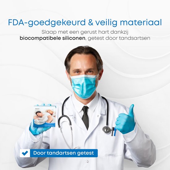 Anti Snurk Beugel - PRO+ - Incl. doosje & Ebook - Verstelbaar - Voor een goede nachtrust - Bitje Knarsertanden - Knarsbitje - Transparant BPA vrij - Alyze