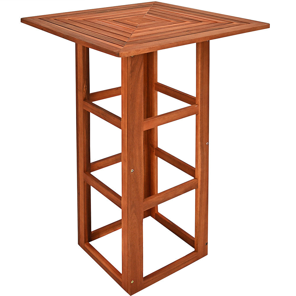 Casaria Statafel - Hout 110cm Hoog 75x75cm Massief – Indoor Outdoor