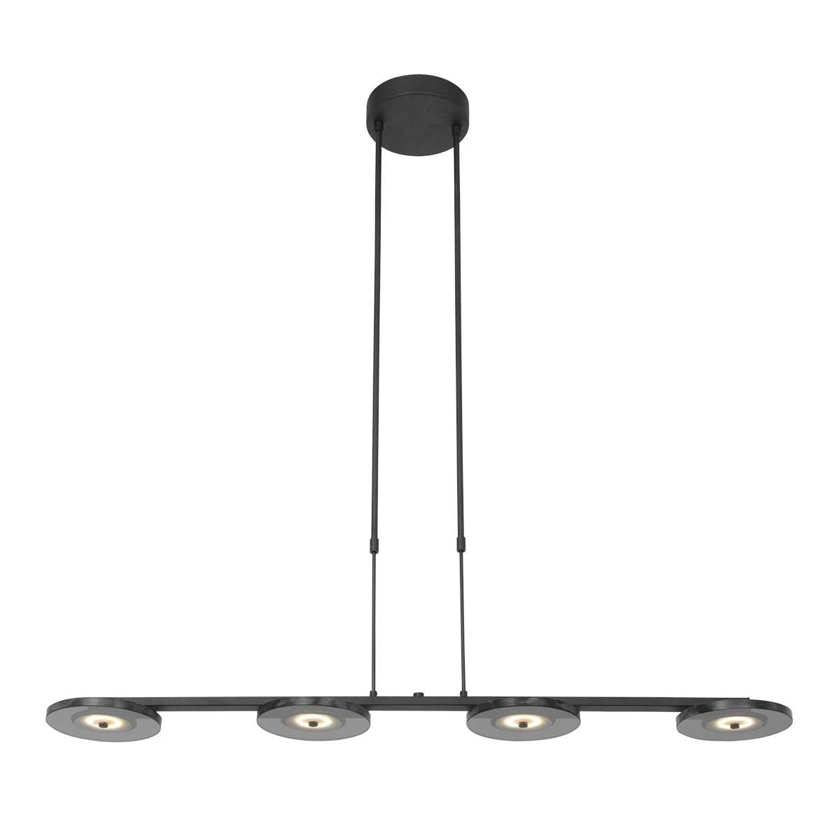 Steinhauer - hanglamp - Turound - zwart - glas metaal - design lamp - LED - 3512ZW