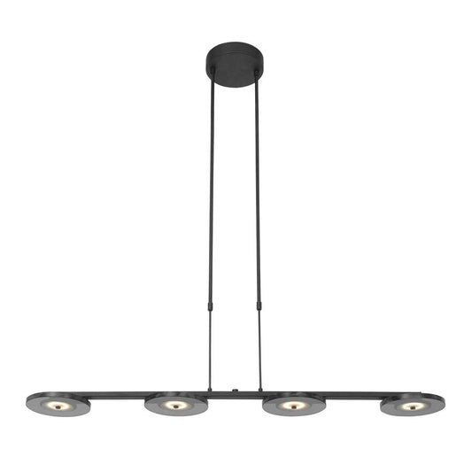 Steinhauer - hanglamp - Turound - zwart - glas metaal - design lamp - LED - 3512ZW