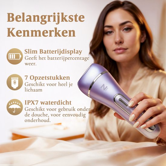 Ladyshave voor Vrouwen - 7 in 1 Scheerapparaat - Epilator - Gezichtsmassage - Eeltverwijderaar - Waterdicht - Bikinilijn - Zeri