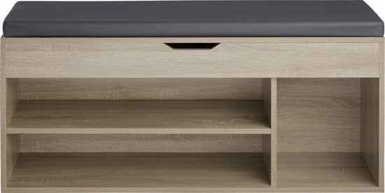 tectake - Schoenenbank Natalya - Licht hout, eiken Sonoma - 403625