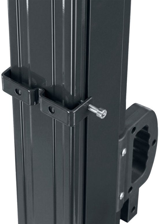 tectake® Uitschuifbaar Windscherm met Oprolmechanisme - 300 x 200 cm - Zijluifel met Aluminium Frame- Zonnescherm - Tuinscherm - Zwart Balkonscherm - Ondoorzichtbaar Privacyscherm - Markiesdoek