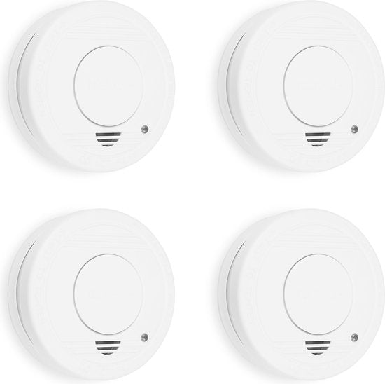 Smartwares FSM-11514 - Rookmelder 4st 85dB - 5 Jaar batterij, 10 jaar sensor - TUV Gecertificeerd - Brandmelder