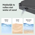 Lifegoods Parasoltegels Set van 4 - 50x50x11 cm - Donkergrijs/Zwart - Vulbaar tot 145 kg