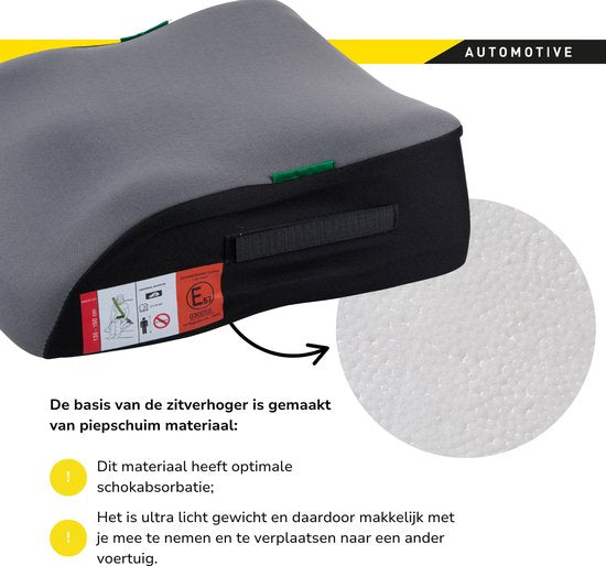 Dunlop Kinderzitje Grijs – Stoelverhoger – Autozitje – Auto Zitverhoger - Kinderen - Autostoeltje - Stoelverhoger voor auto