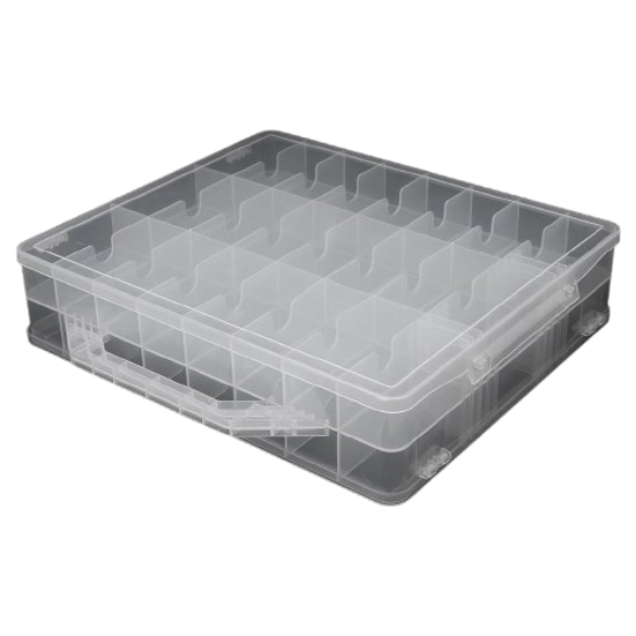 Jojobasic 48 Lattice Holder Display Container Organizer Storage Box - 48 vakjes - Transparant - 34,5x30x8 cm