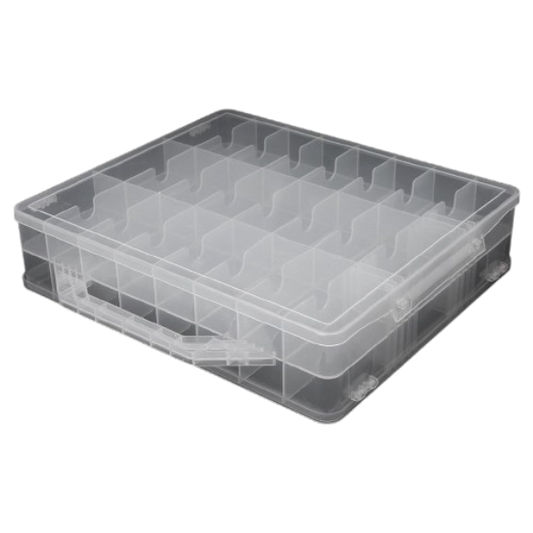 Jojobasic 48 Lattice Holder Display Container Organizer Storage Box - 48 vakjes - Transparant - 34,5x30x8 cm
