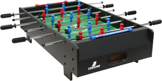 Cougar Voetbaltafel Mini – 3ft Tafelvoetbalspel – Compacte Voetbaltafel voor Thuis – Inclusief Voetballetjes – Zwart