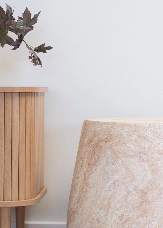 House Nordic Bijzettafel Bonn Natuur Ø47,5cm
