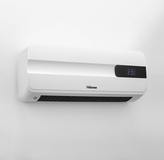 Tristar KA-5070 Keramische Kachel - 2000W - Muurmontage - Met Afstandsbediening en LED-display - Timer en Weektimer -Wit - Veilige en Efficiënte Verwarming met Oververhittingsbeveiliging